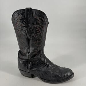 Luchesse boots mens 9 EE black leather outdoor workwear cowboy western pull on
